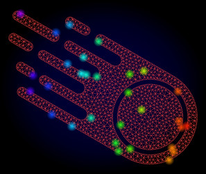 red mesh falling meteorite with spectrum vector image