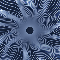 array with dynamic particles 3d technology style vector image