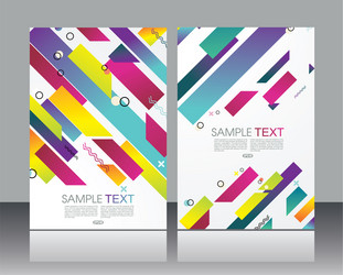 Banners with lat geometric pattern vector