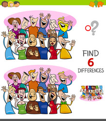 differences game with happy people group vector image