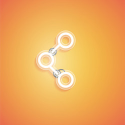 glowing realistic neon icon for web vector image