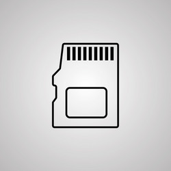 Micro sd memory card icon vector