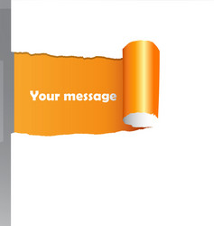 Torn Paper with Message Box vector image
