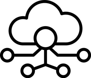 api cloud network icon outline style vector image