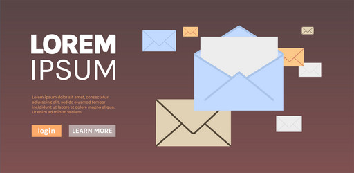 email inbox message and new unread mail vector