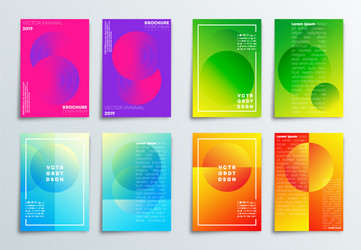 Gradient Texture Background Set vector image