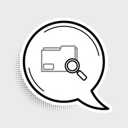 line search concept with folder icon isolated vector image