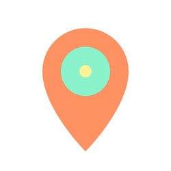 location mark flat color ui icon vector image