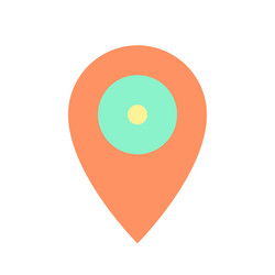 location mark flat color ui icon vector