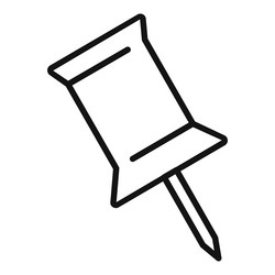 office pin icon outline computer interface vector image
