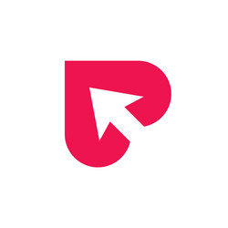red heart and cursor click symbol icon design vector image