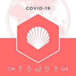 shell symbol icon elements for your design vector image