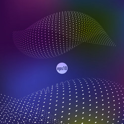 wavy abstract background with circles vector image