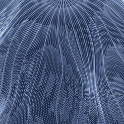 array with dynamic particles 3d technology style vector image