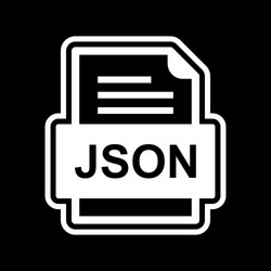 json file document icon vector image