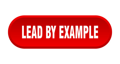 Lead example button rounded sign on white vector