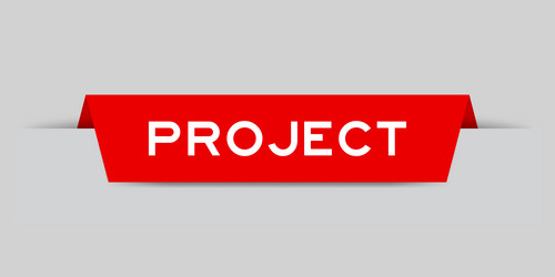 Project Label with 'Project' Text vector image