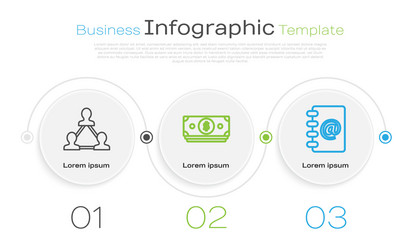 set line project team base stacks paper money vector image