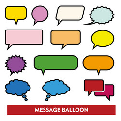 set of colorful speech bubbles on white background vector image