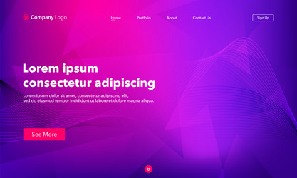 abstract background website landing page template vector image