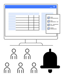 digital workspace management with user engagement vector image