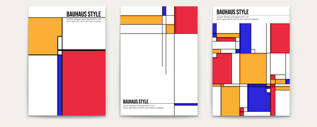 Geometric Retro Pattern - Mondrian Style vector image