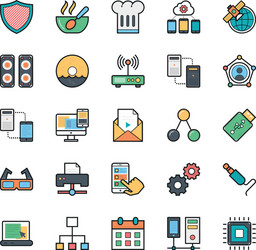 networking web user interface and internet 12 vector image