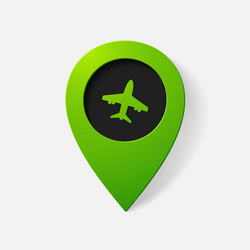 realistic color pointer plane vector image