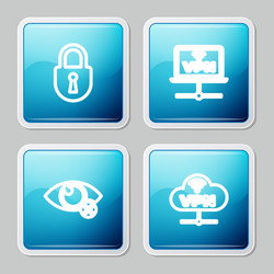 set line lock vpn computer network invisible vector image