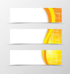 set of header banner technologic design vector image