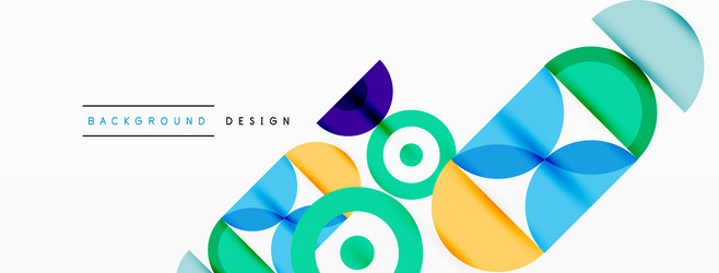 colorful circle abstract background template vector image