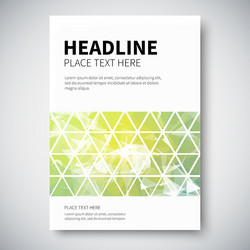cover design with abstract colorful triangulated vector image