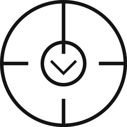 digital gun aim icon simple style vector