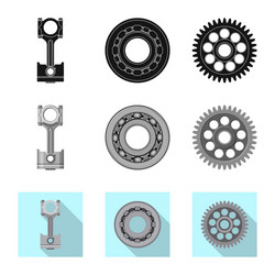 isolated object auto and part sign collection vector image