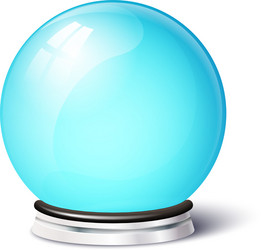 Isolated Snowglobe with Metallic Base vector image