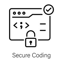 secure coding vector image
