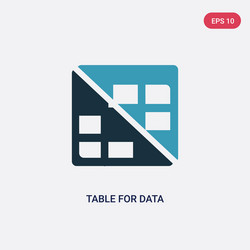 two color table for data icon from user interface vector image