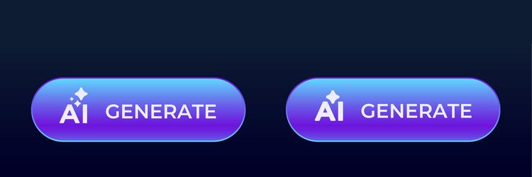 ai generate buttons with rounded corners vector image