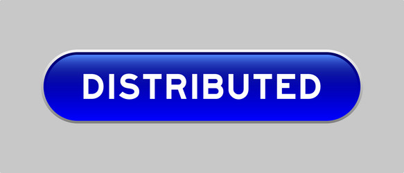 blue color capsule shape button with word vector image