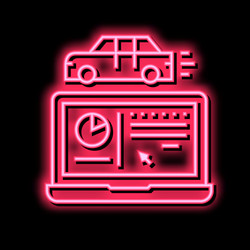 car test computer program color icon vector image