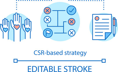 Csr-based strategy concept icon vector