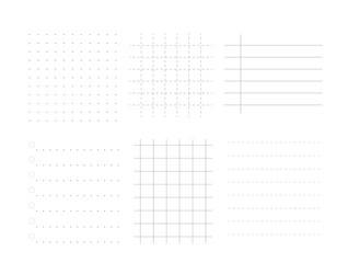 set of planner notebook grids to do list paper vector