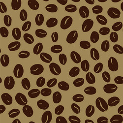 Coffee beans seamless pattern vector