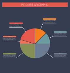 Flat Pie Chart Data Visualization vector image
