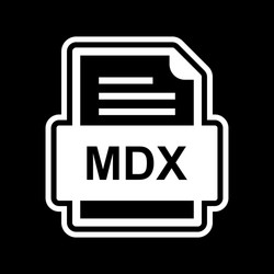 mdx file document icon vector image