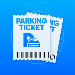 parking tickets zone receipt template vector image