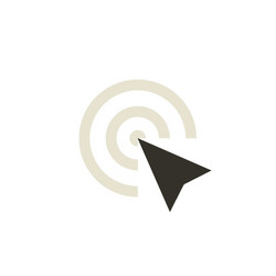 pay per click flat web icon concept vector image