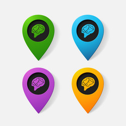 realistic color pointer brain vector image