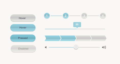 ui set for apps and computer programms vector image