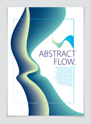 abstract flow fluid background a4 print vector image